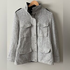 Club Monaco Utility Jacket – Speckled Gray, Size Small